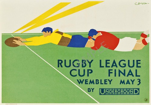 Vintage railway poster wembley - poster,
