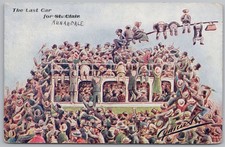 ST CLAIR/ANNANDALE The Last Tram Car, Comic Postcard by Cynicus, Unposted 1913