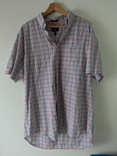 GANT The Broadcloth Gingham Regular Short Sleeve Shirt Size XL