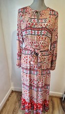 PER UNA Floral Tie Neck Belted