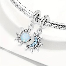 Moon and Sun Pendant S925 Sterling Silver for Women