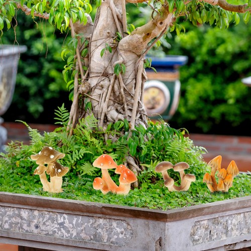 4pcs durable resin mushroom - resin,
