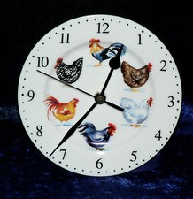 Chicken wall clock - Porcelain