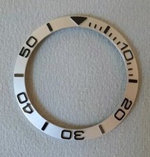 38mm Metal Bezel insert Silver Black For Seiko SKX SRPD Rolex Yachtmaster Mod