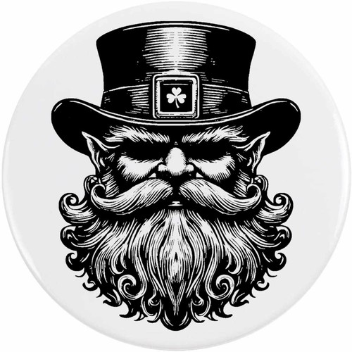 Irish leprechaun button - 'irish,