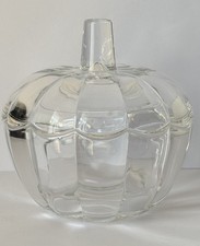 Glass Pumpkin Halloween Decoration Small Sweet Jar Ornament New In Box