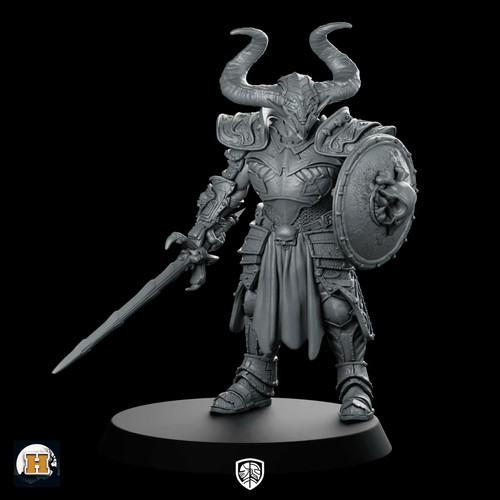 Red knight miniature - knight,