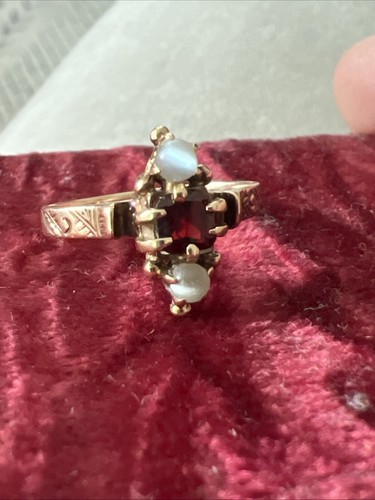 Victorian 10k gold garnet - 10k,