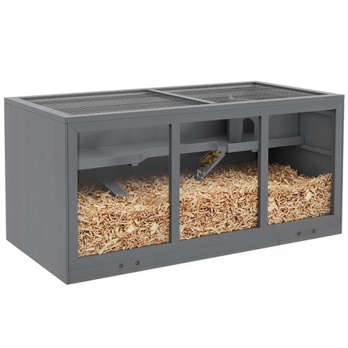 Pawhut wooden hamster cage - pawhut,