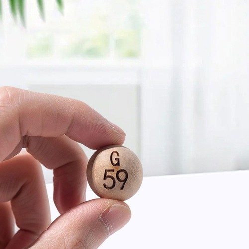 75pcs wooden bingo game balls - wooden,