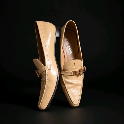 Prada shoes mustard yellow - shoes,