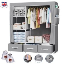 Large Fabric Canvas Wardrobe