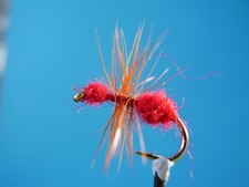 10 X RED ANT FISHING DRY FLIES