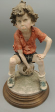 Vintage Guiseppe Armani Boy Sitting on Football figurine VGC