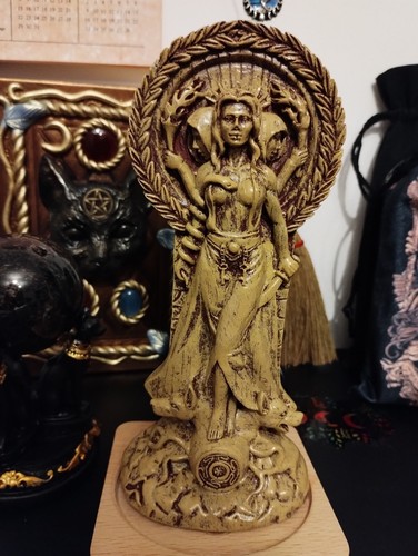 Hekate goddess altar statue - altar,