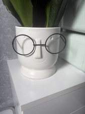Ceramic White Face Plant Pot