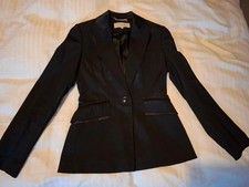 Karen Millen Size 10 Jckt size 8 bottoms Vintage Suit Black Ladies Tailored