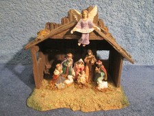 CHRISTMAS NATIVITY SCENE ORNAMENT ~ Stable/Manger, Kings, Angel,Lambs -Xmas,sp.C