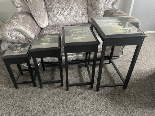 Vintage oriental black lacquer - black,