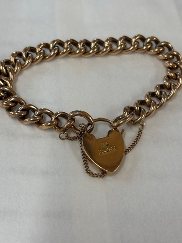 9ct rose gold chunky - rose, link