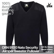 ORN 9100 Nato Security Jumper Sweater Pullover - Navy & Black - Sizes M to XL