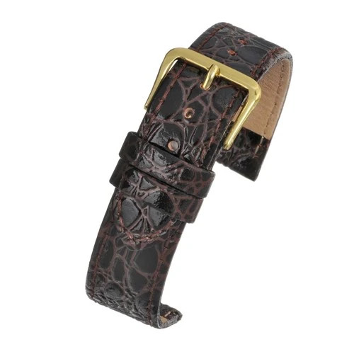 18mm brown crocodile grain - 18mm,