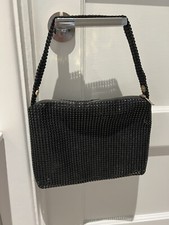 Black Mesh Chainmail Style Handheld Bag 