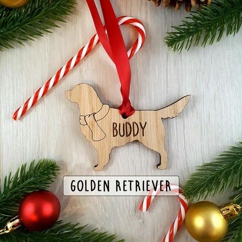 Personalised dog wooden oak - dog,