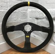 Genuine OMP Velocita black suede 380mm steering wheel. Dated 2002. Race rally 7D