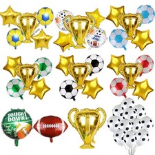 Football foil balloons champion Cup birthday party soccer balloon decorations
