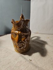 Royal Doulton Lambeth Ware Green Man Jug Pitcher Stoneware Vintage Collectible