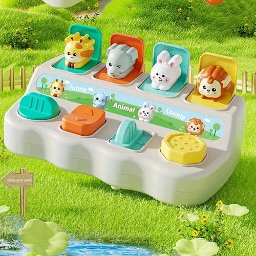 Montessori pop animal toy - pop, up