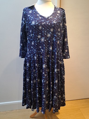Snowflakes blue peggy dress - peggy,