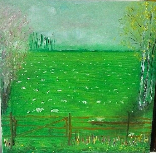 Spring time oil - painting, by