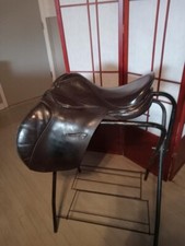 Falcon Hawk Event English Saddle - 16 1/2 inches, Medium Tree with leather girth