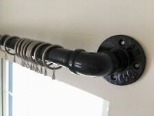 Curtain rail/pole with brackets made from 3/4” Industrial galvanised iron pipe