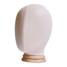 Mannequin Head Model with Wood Base Freestanding Multipurpose Wig Hat Display