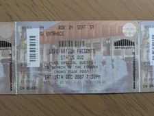 Status Quo x3 Concert Ticket