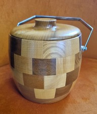 Vintage 1970’s Wooden Ice Bucket / Biscuit Barrel