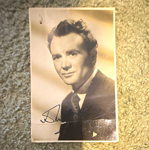 Signed photo postcard portrait