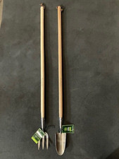 SPEAR AND JACKSON KEW GARDEN TROWEL AND FORK LONG HANDLED 40 " STAINLESS STEEL