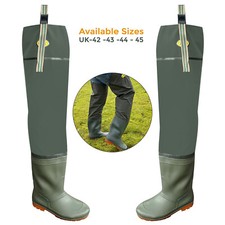 Nylon Thigh Hip Waders Waterproof Fly Coarse Fishing Muck Wader Thigh Boots