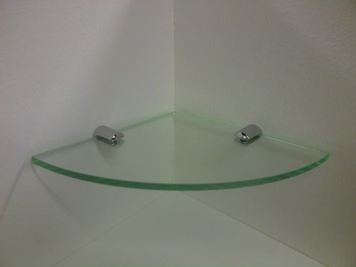 Floating corner shelf chrome - floating,