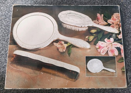 Silver plated piece dresser - 3-piece,