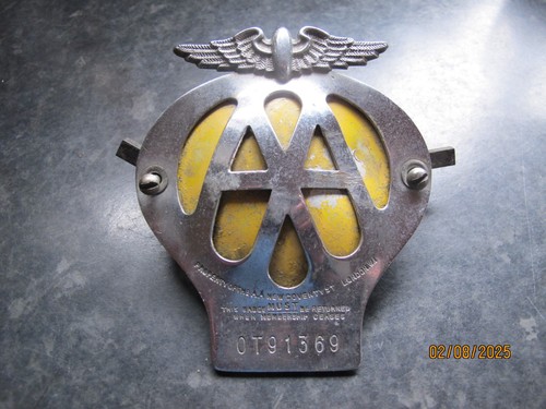 1950s car badge - 1950s, aa