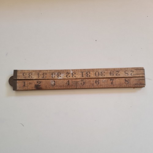 Folding 3ft wood and - , brass