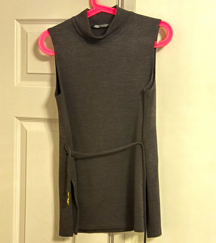 Zara black sleeveless - sleeveless, mock