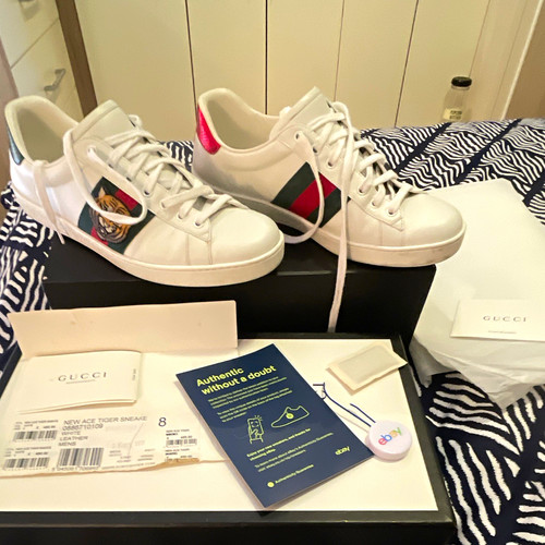Gucci ace men white leather - men's,