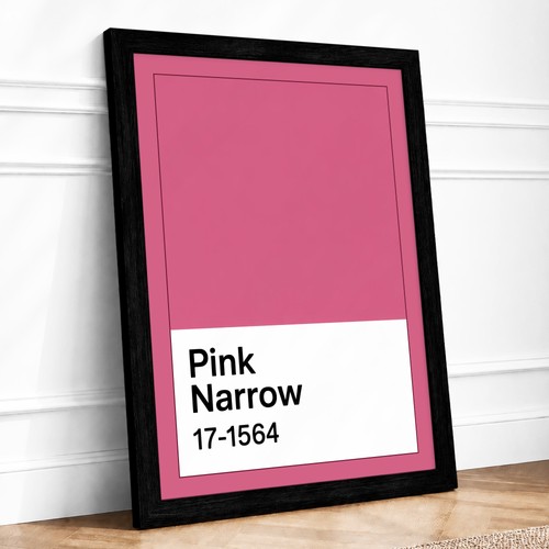 Pink swatch minimalist - swatch, framed
