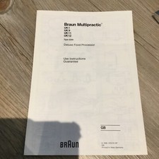 Braun Multipractic Food Processor Spare  Instruction Book instructions 4259